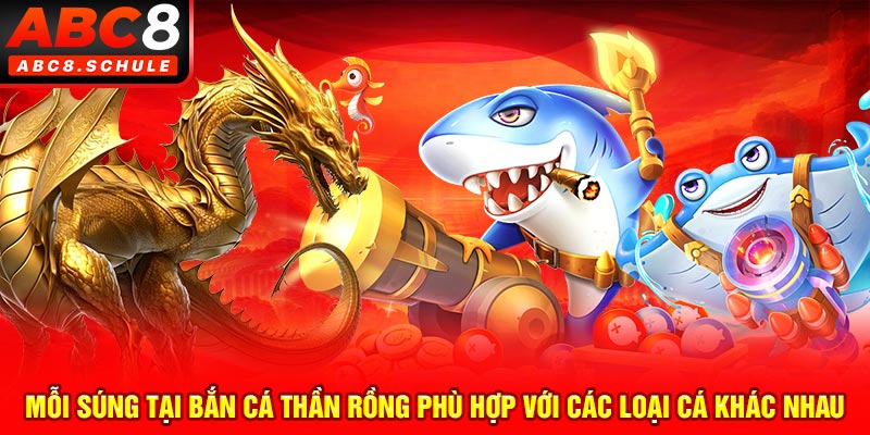 Mỗi súng bắn phù hợp với các loại cá khác nhau